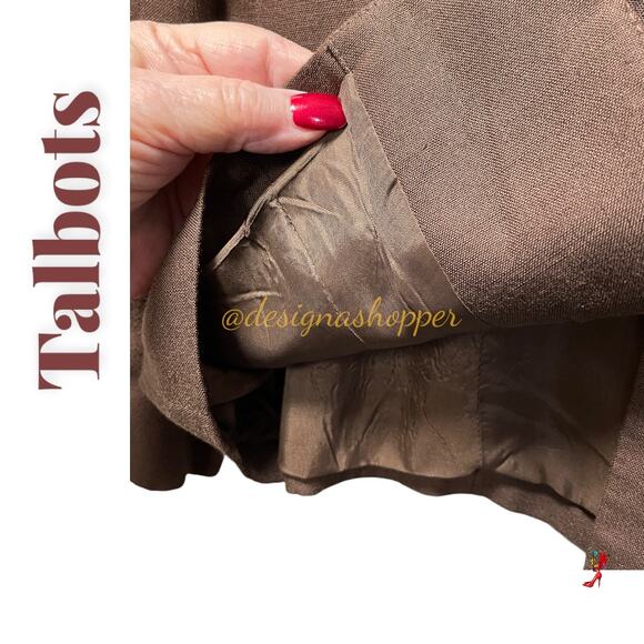 Classy Women's Talbots Chocolate Brown Blazer Size 10 - Picture 6 of 7